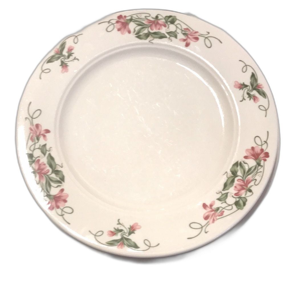 Vintage Homer Laughlin Seville Pattern set of 2 8" Pink Violet Flowering plates